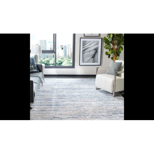 Highland Dunes Granada Abstract Area Rug in Ivory/Blue & Reviews Wayfair